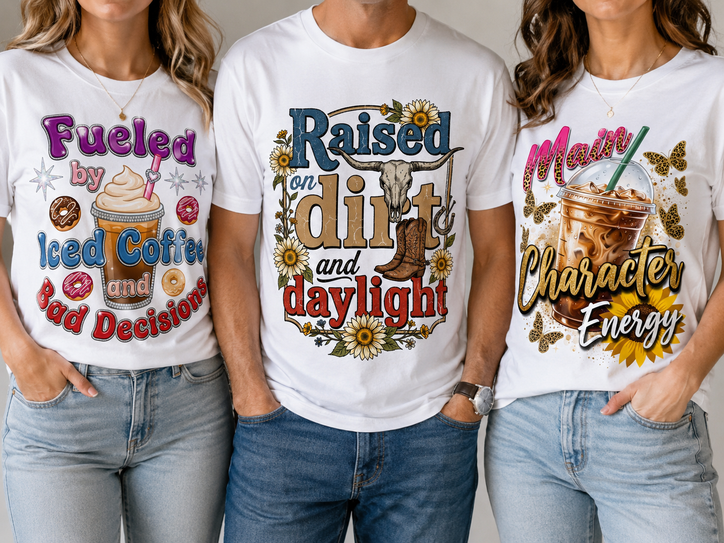 Trending print-on-demand t-shirt designs built for sellers